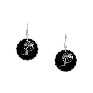 Dragons Gifts  Dragons Jewelry  Wolf & Dragon Silver earring circle