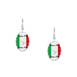Italia Gifts  Italia Jewelry  Italian Pride Earring Oval Charm