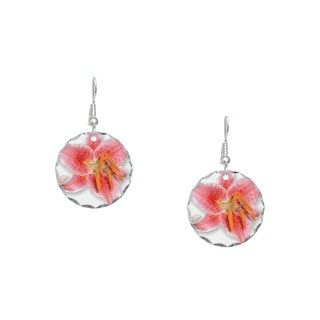 Gifts  Jewelry  Stargazer Lily Earring Circle Charm