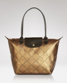 Longchamp Medium Shoulder Bag   Metallic