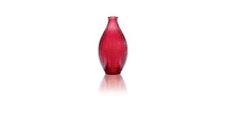 Lalique Acacia Vase, Red