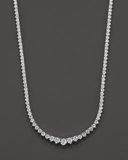 Diamond Tennis Necklace in 14K White Gold, 10.0 ct.