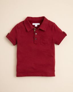 Boys Mini Heritage Check Placket Polo   Sizes 8 14