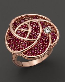 Pink Sapphire and Diamond 14K Rose Gold Ring