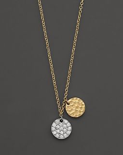 Meira T 14 Kt. Yellow Gold/Diamond Pavé Medallion Necklace