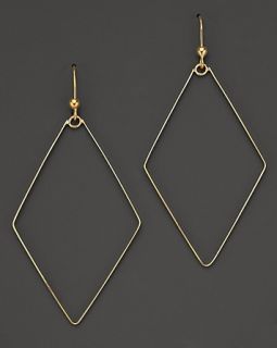 Lana Small Diamond Shaped 14K Yellow Gold Earrings