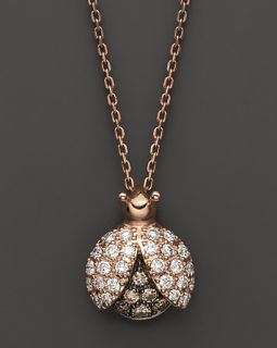 Diamond Ladybug Pendant in 14K Rose Gold, 0.30 ct. t.w.