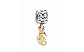 PANDORA Dangle Charm   Sterling Silver & 14K Gold Seahorse