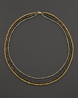 Tritone Pyrite Three Strand Necklace, 16