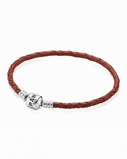 PANDORA Bracelet   Red Leather Single Wrap with Sterling Silver Clasp