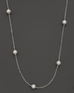 Luna Pearl Small Link Caviar Ball Chain Necklace, 18