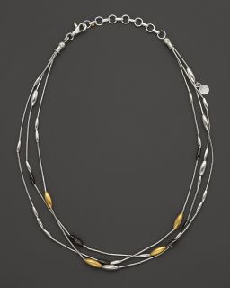 24 Kt. Gold Triple Strand Wheat Necklace, 16 18