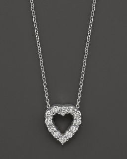 Roberto Coin 18 Kt. White Gold/Diamond Baby Heart Necklace