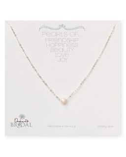 Dogeared Bridal Faceted Pearl Necklace, 18
