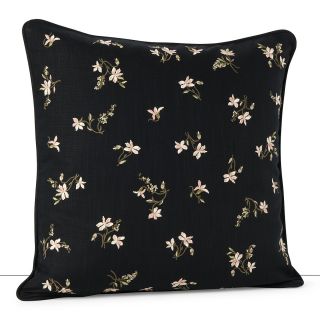 Rose Embroidered Floral Decorative Pillow, 18 x 18