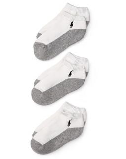 Lauren Childrenswear 3 Pack Ped Socks   Boys 8 20