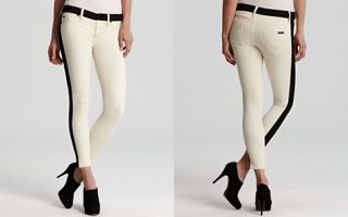 Hudson Jeans   LeeLoo Color Block Super Skinny Crop in Bone White_2