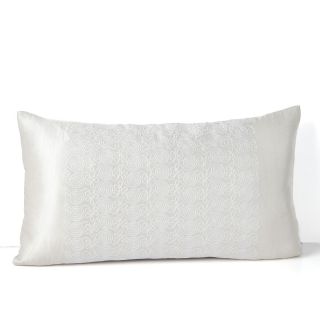 Lace Embroidered Scroll Decorative Pillow, 12 x 22