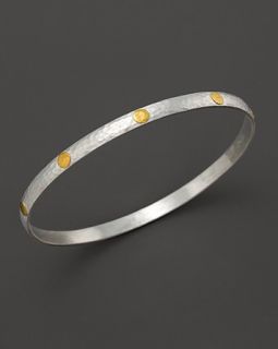 Gurhan Pure Silver And 24 Kt. Gold Bangle