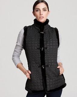 Rolf Schulte for Maximilian 26 Quilted Vest with Mink Fur Trim