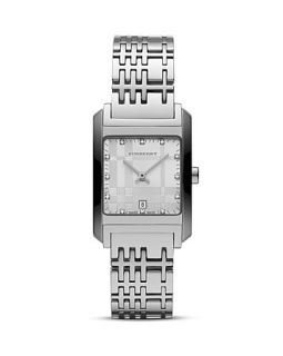Burberry Ladies Square Diamond Embellished Watch, 29mm