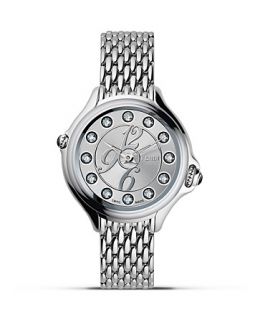 Fendi Round Crazy Carats Diamond and Topaz Stainless Steel Watch, 33mm