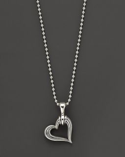 Lagos Open Fluted Heart Pendant Necklace, 34