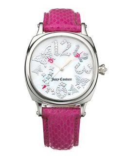 Juicy Couture Prep Strap Watch in Pink, 35 mm