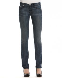  Low Rise Straight Leg 32 Jeans in Suspension Wash