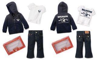 True Religion Infant Boys Hoodie, Tee & Baby Billy 3 Piece Boxed Set