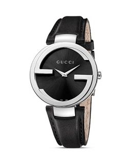 Gucci Interlocking Collection Steel Case Watch with Black Dial and