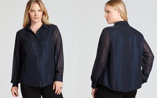Jones New York Collection Plus Classic Blouse with Chest Pockets_2