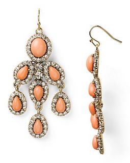 aqua chandelier earrings price $ 45 00 color gold light coral quantity