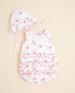 bubble sunsuit hat sizes 0 9 months price $ 48 00 color pink blooms