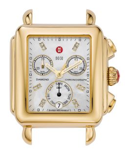 Deco Day Diamond Accented Watch Head, 33 mm X 46 mm
