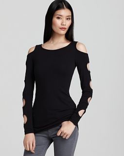 Bailey 44 Black Hole Cutout Long Sleeve Top