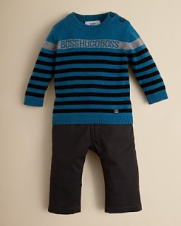 Hugo Boss Infant Boys Cashmere & Cotton Logo Sweater & Stretch Twill