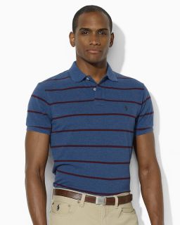 sleeved striped heather cotton mesh polo orig $ 89 50 sale $ 53 70