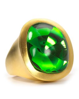 Kenneth Jay Lane Large Peridot Stone Ring