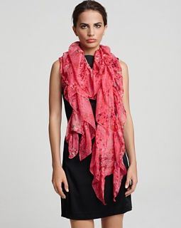 Juicy Couture Floral Ruffle Chiffon Wrap
