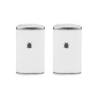 pepper shakers price $ 100 00 color white w taupe and platinum trim