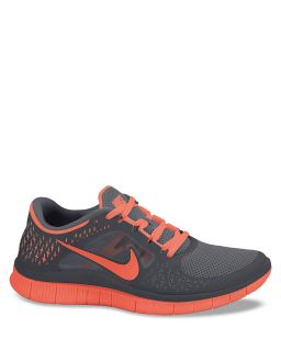 nike lace up sneakers free run 3 price $ 100 00 color dark grey bright