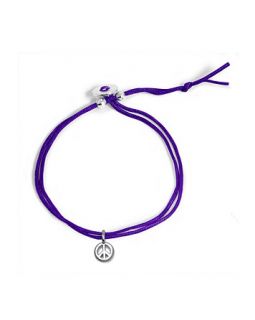 alex woo mini cord bracelet peace sign price $ 78 00 color purple