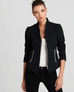 aqua jacket notch collar tweed price $ 118 00 color black size select