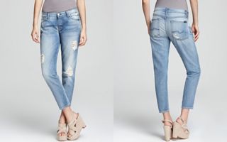 For All Mankind Jeans   Josephina No Roll Cropped in Light Destroyed