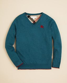 Burberry Boys Mini Vance V Neck Sweater   Sizes 4 7
