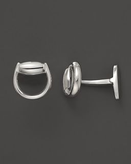 Gucci Sterling Silver Horsebit Cufflinks