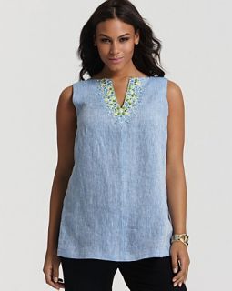 Lafayette 148 New York Plus Aida Embellished Top