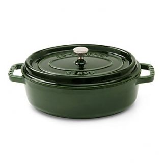 staub wide oval shallow cocotte price $ 149 99 color basil quantity 1