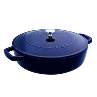 staub braiser saute pan 4 qt price $ 229 99 color dark blue quantity 1
